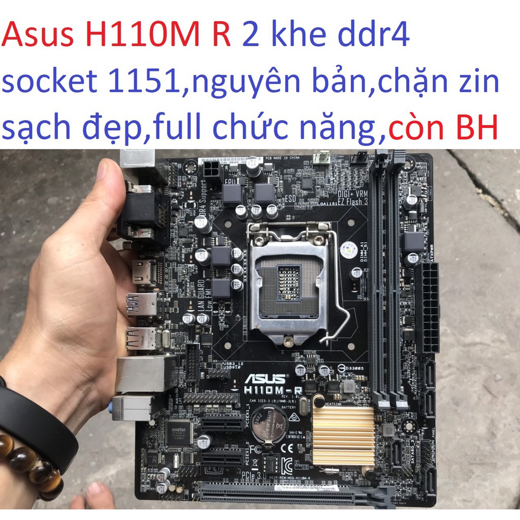 bo mạch chủ máy tính Asus H110M R 2 khe ram ddr4 socket 1151 mainboard Main PC H110