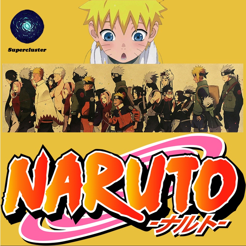 Poster Phim Anime Naruto Team 7, Kích Thước 71x20cm