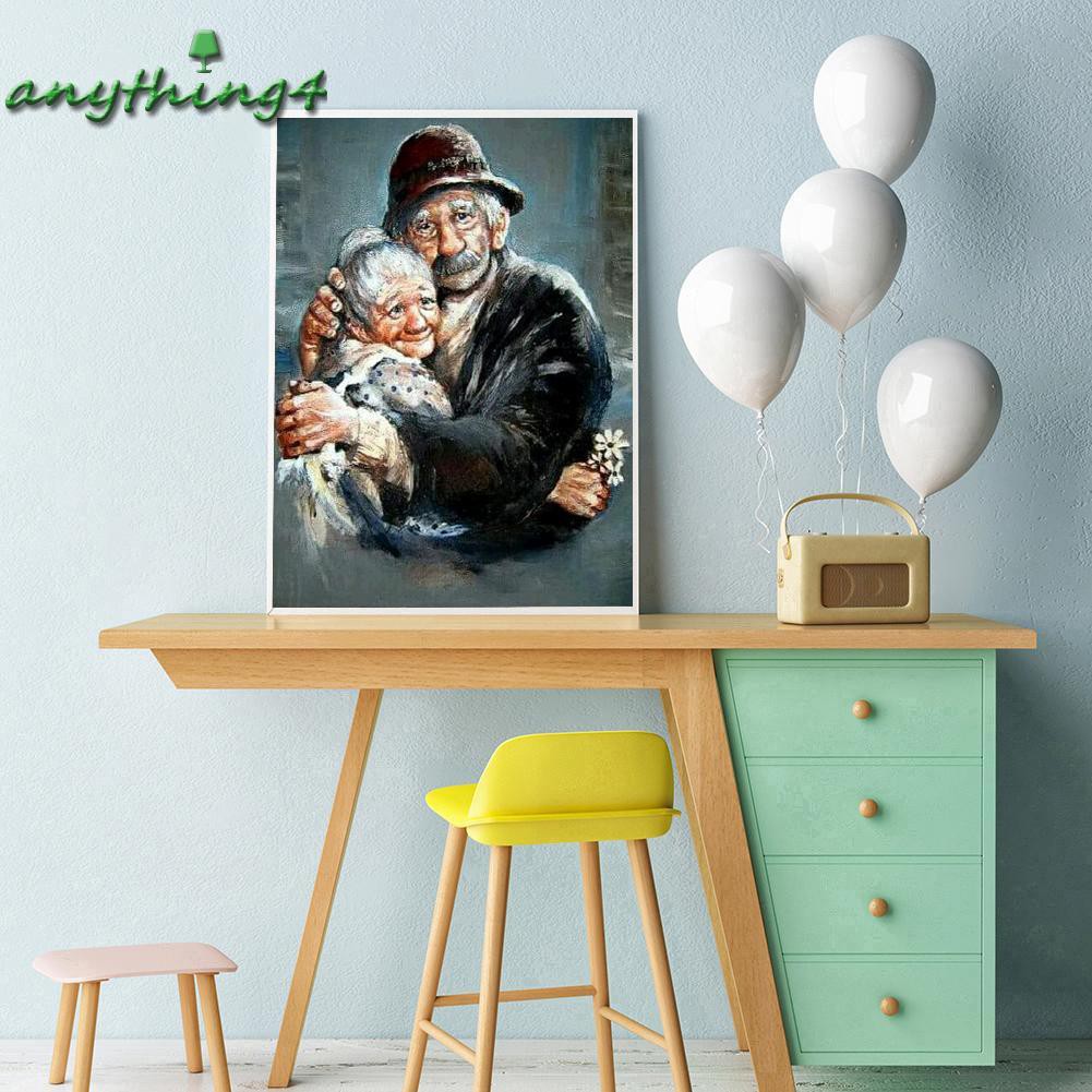 Bộ dụng cụ làm tranh đính đá 5D hình ông bà cụ trang trí nội thất | BigBuy360 - bigbuy360.vn