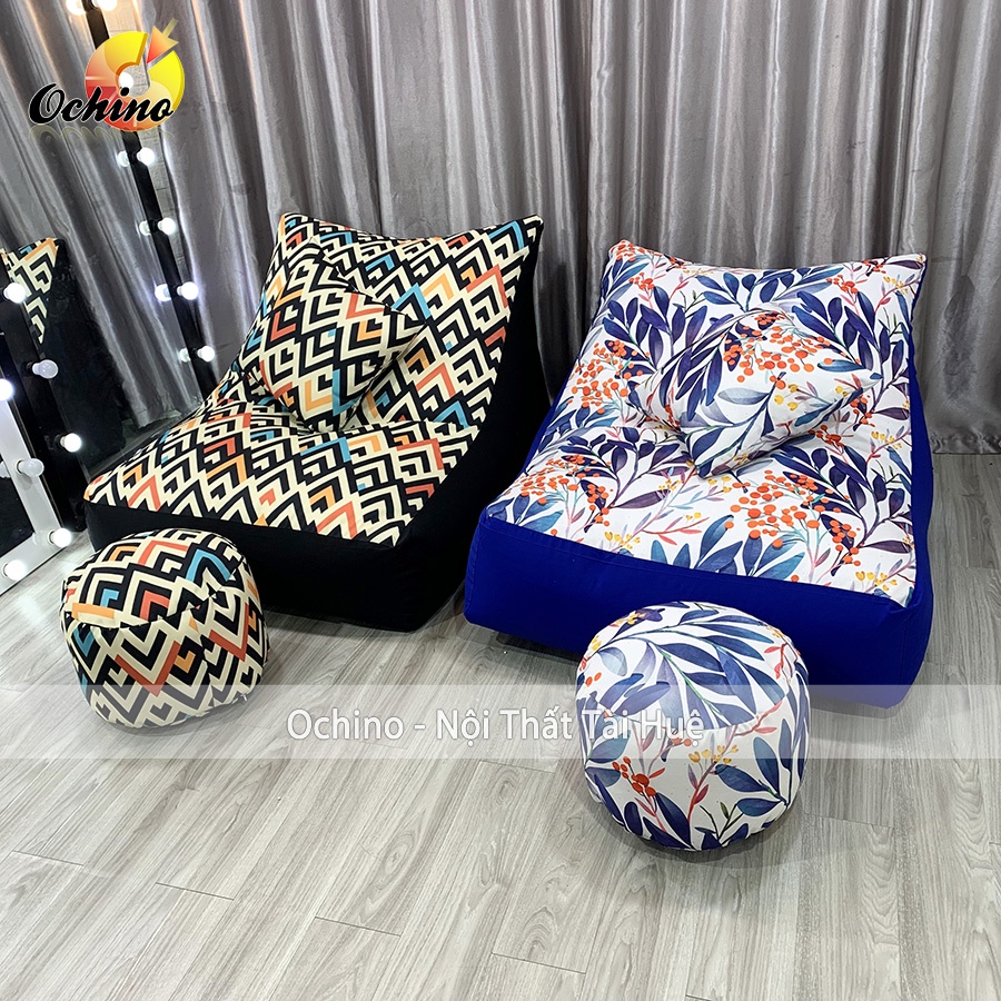 Ghế Lười Hạt Xốp Mẫu Sofa Giường Ngồi Và Nằm Thư Giãn Thoải Mái Có 2 Lớp Cao Cấp, Ghế Hạt Xốp Phong Cách Hiện Đại (Có Sẵ