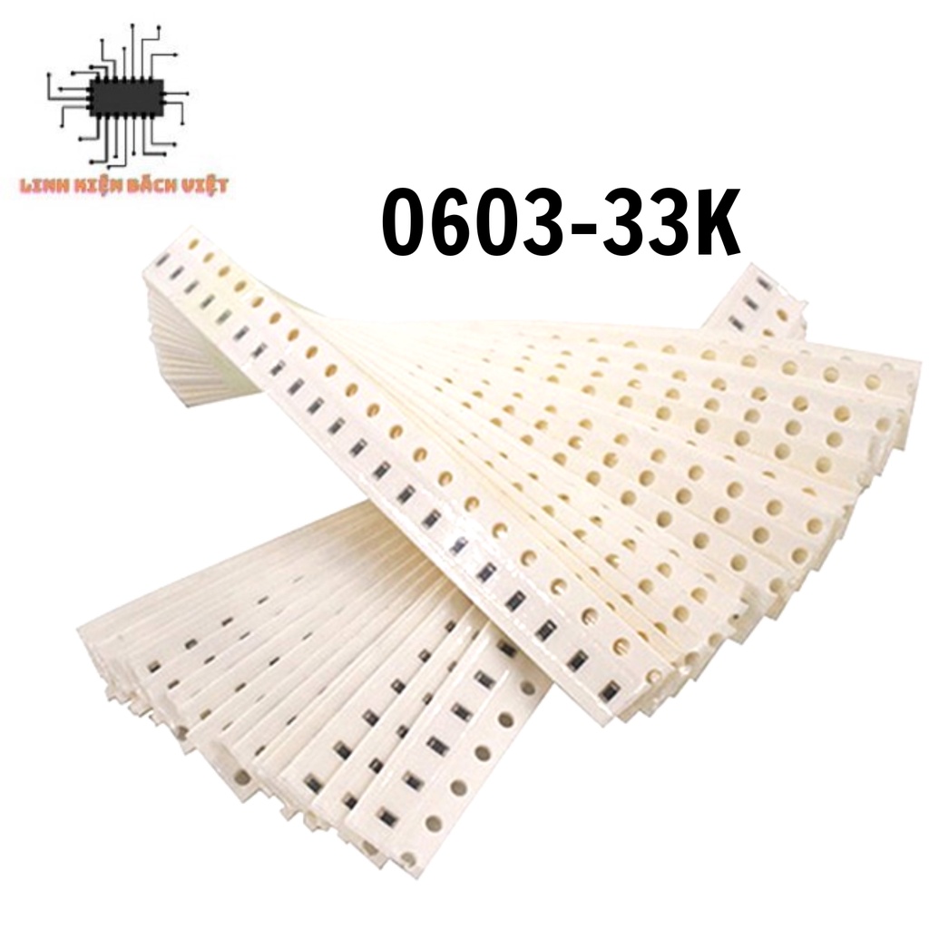 Điện trở dán 0603-33K 1/16W 1% chất lượng tốt (dây 100 chiếc)