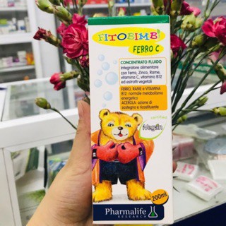 Bổ sung sắt, Vitamin C, kẽm cho bé - Siro Ferro C Bimbi của Fitobimbi, nhập khẩu từ Ý