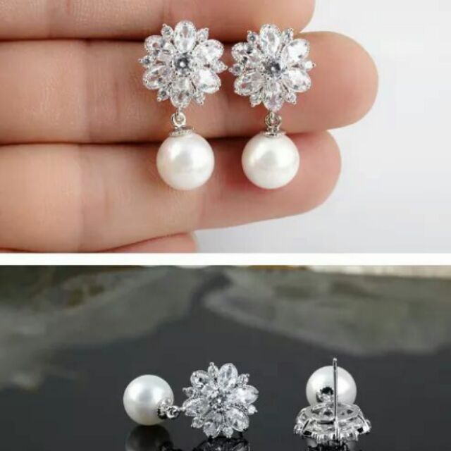 Bông tai bạc đá phale