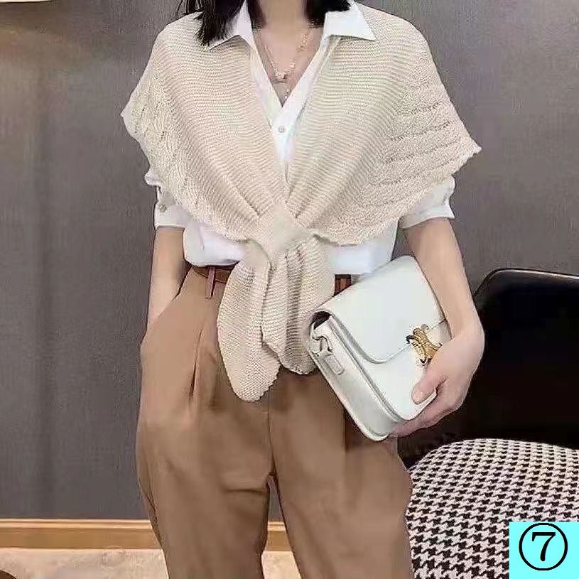 Áo Choàng Chống Nắng Bằng Lụa Lạnh Dệt Kim Khoét Rỗng Phong Cách Phương Tây Mặc Ngoài Sườn Xám Mùa Hè