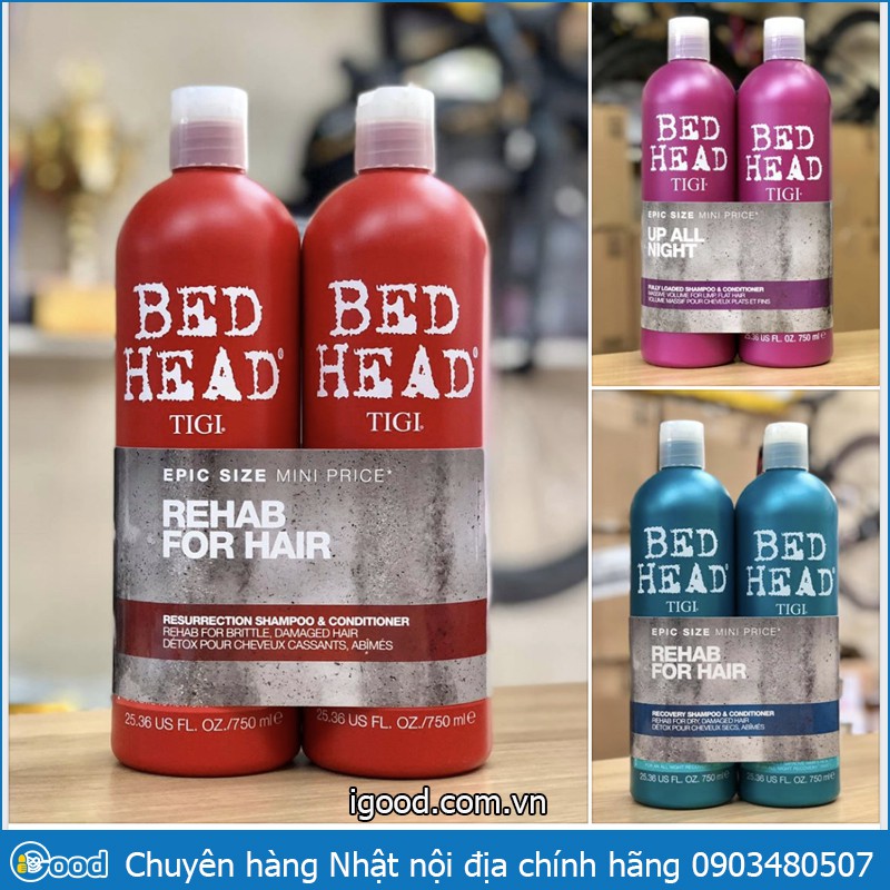 Cặp gội xả Tigi Bed Head 750ml chính hãng