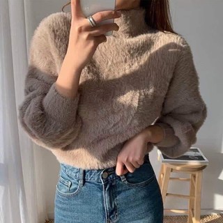 Áo len lông thỏ cao cổ tay dài bo ống mã 1211 Maia.clothes