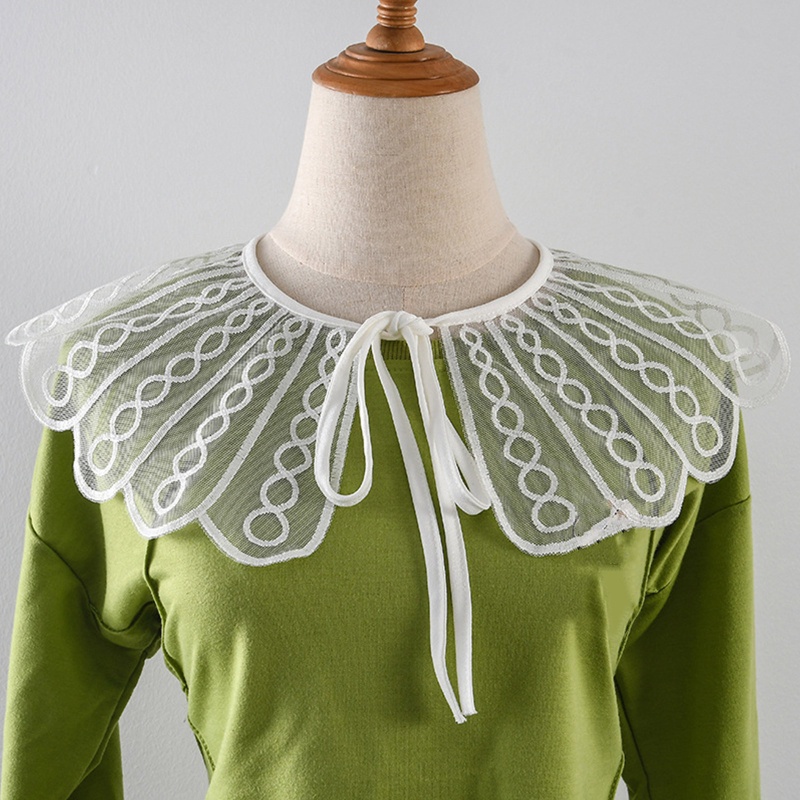 Vỏ Bọc Cổ Áo Dạng Lưới Xoắn Ốc Có Thể Tháo Rời Cho Nữ