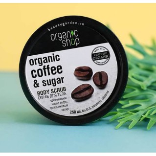 Kem tẩy tế bào chết  toàn thân oganic Shop Coffee Sugar Body Scrub