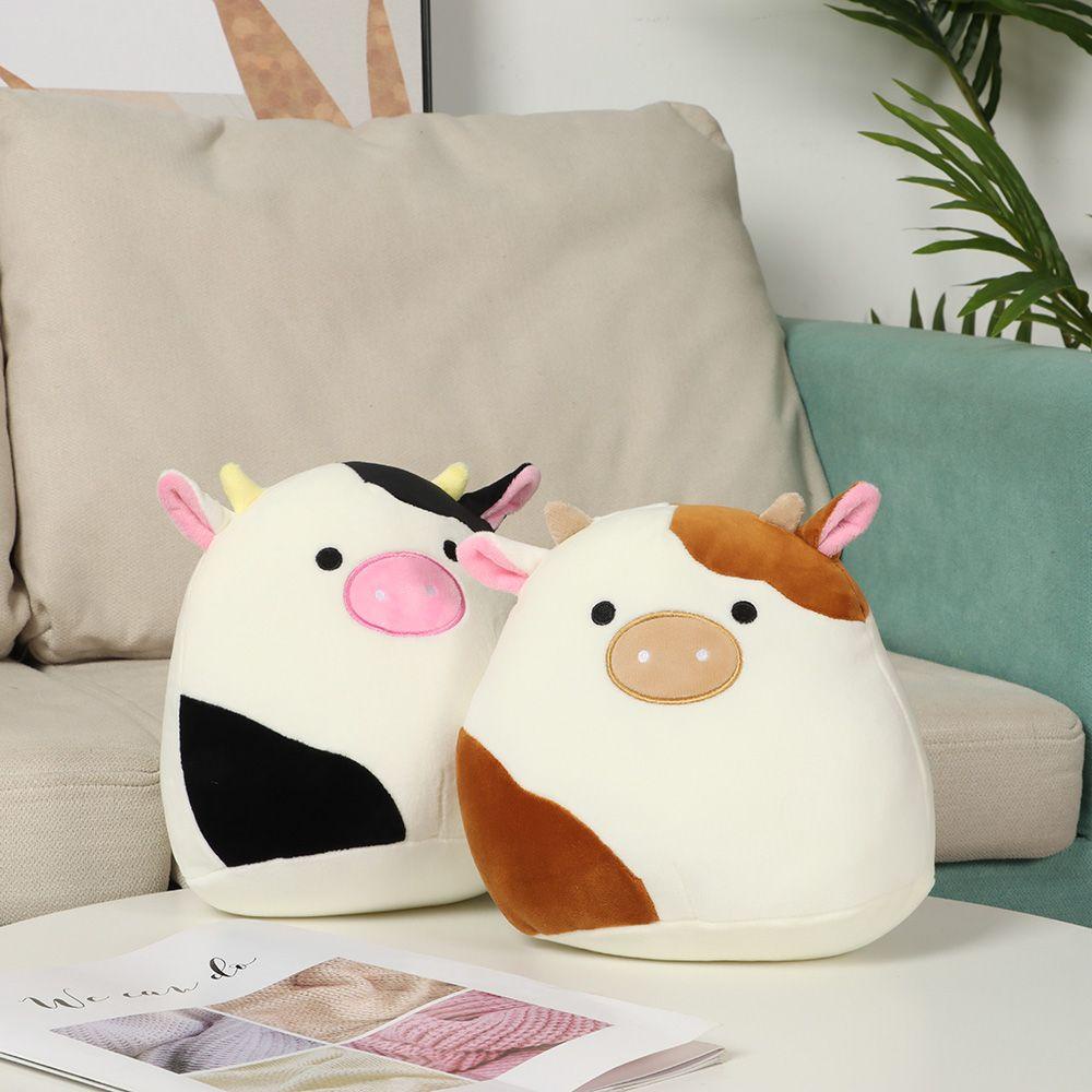 LUOL Gối Ôm Hình Bò Sữa Bằng Nhung Dễ Thương Xinh Xắn