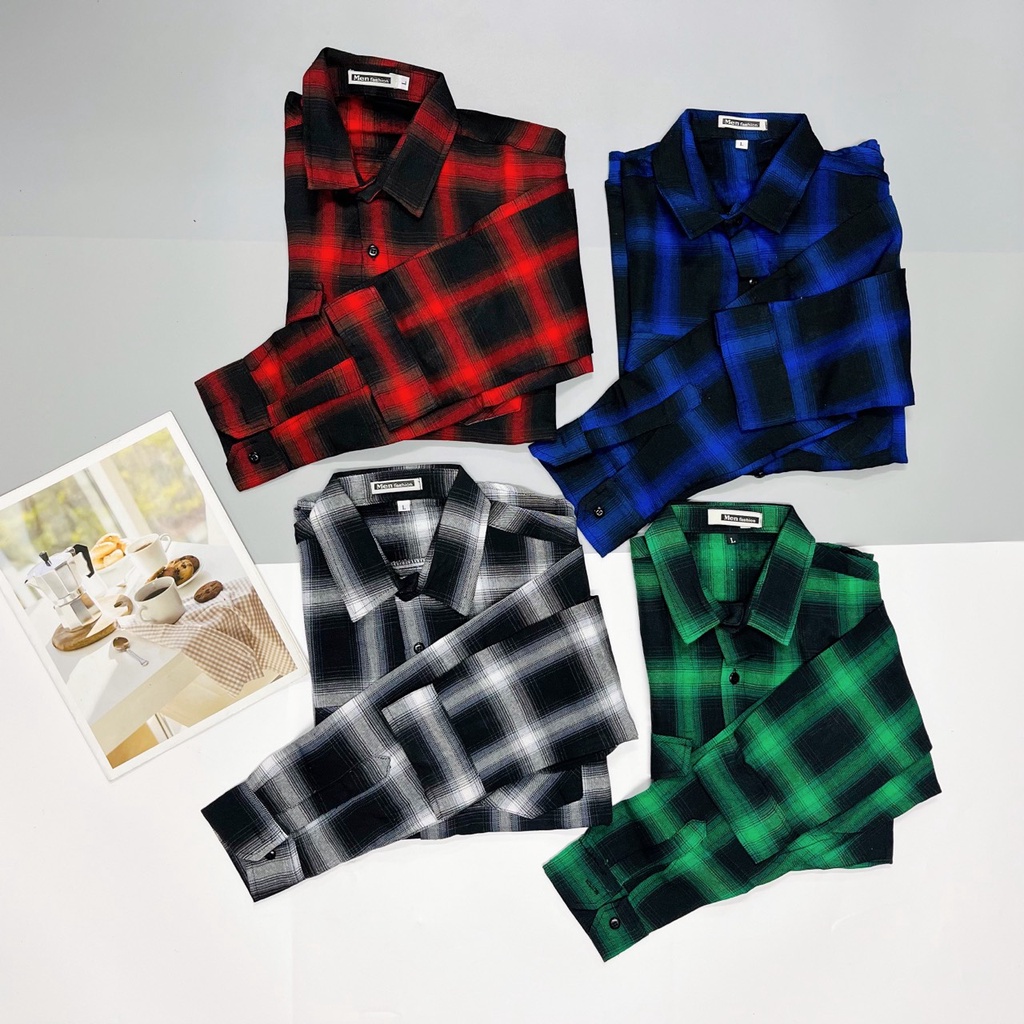 Áo sơ mi nam caro phối nhiều màu sắc ấn tượng