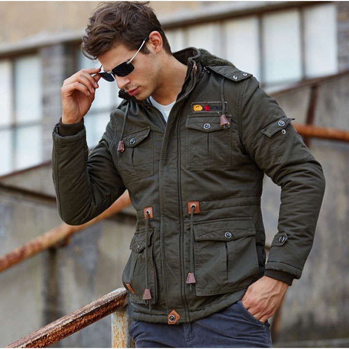 Áo khoác Nam kaki Có Mũ Trùm Đầu Siêu Ấm Phong Cách Bụi Phượt Thể Thao- HÀNG CAO CẤP