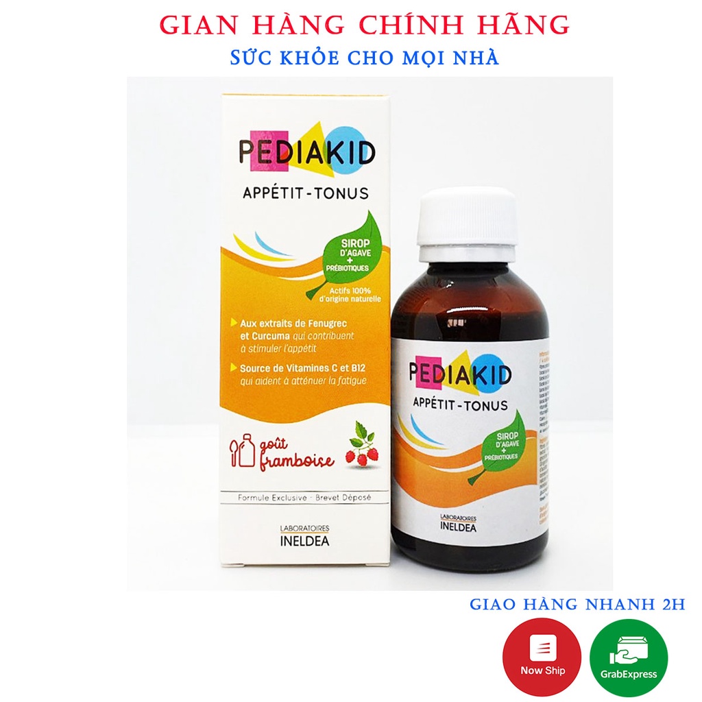 Siro Giúp Trẻ Ăn Ngon, Hỗ Trợ Hệ Tiêu Hóa Khỏe Mạnh Pediakid Appetit  - Tonus (Chai 125ml) - Pháp