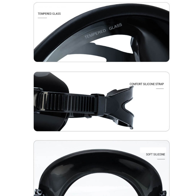 Mary Bộ Đồ Lặn Biển Kính Cường Lực Silicone Hình Bầu Dục Không Sương Mù Thoải Mái Vừa Vặn Với Ống Kính Chống Chói &amp; Ngọc Trai