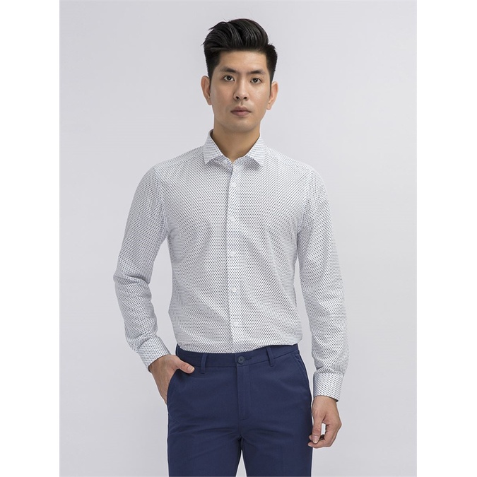 Áo sơ mi nam dài tay ARISTINO sợi sồi mềm mát from slim ALS54808