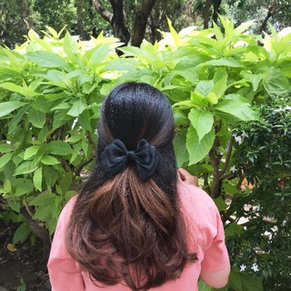 cột tóc nơ voan xước 3 lớp xinh cho bạn gái