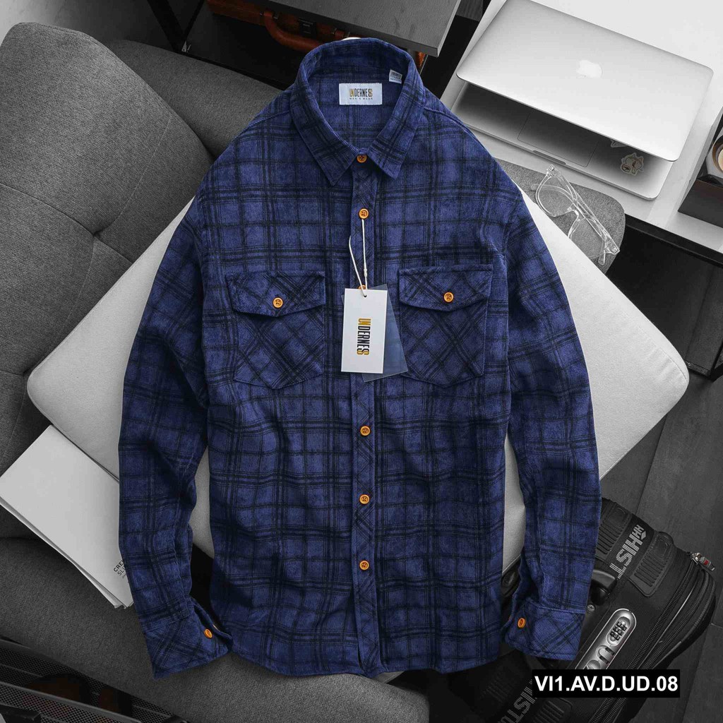 [Mã SRBACK010912 hoàn 20K xu đơn 50K] Áo sơ mi nam dài tay Nhung tăm vitage form rộng cao cấp DICYDE VI1.AV.D.UD.08 | BigBuy360 - bigbuy360.vn