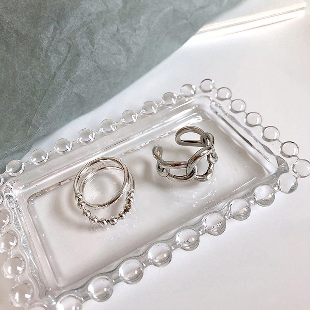 MXGOODS Nhẫn Hở Nhiều Lớp Thiết Kế Hình Học Thanh Lịch Thích Hợp Làm Quà Tặng Cho