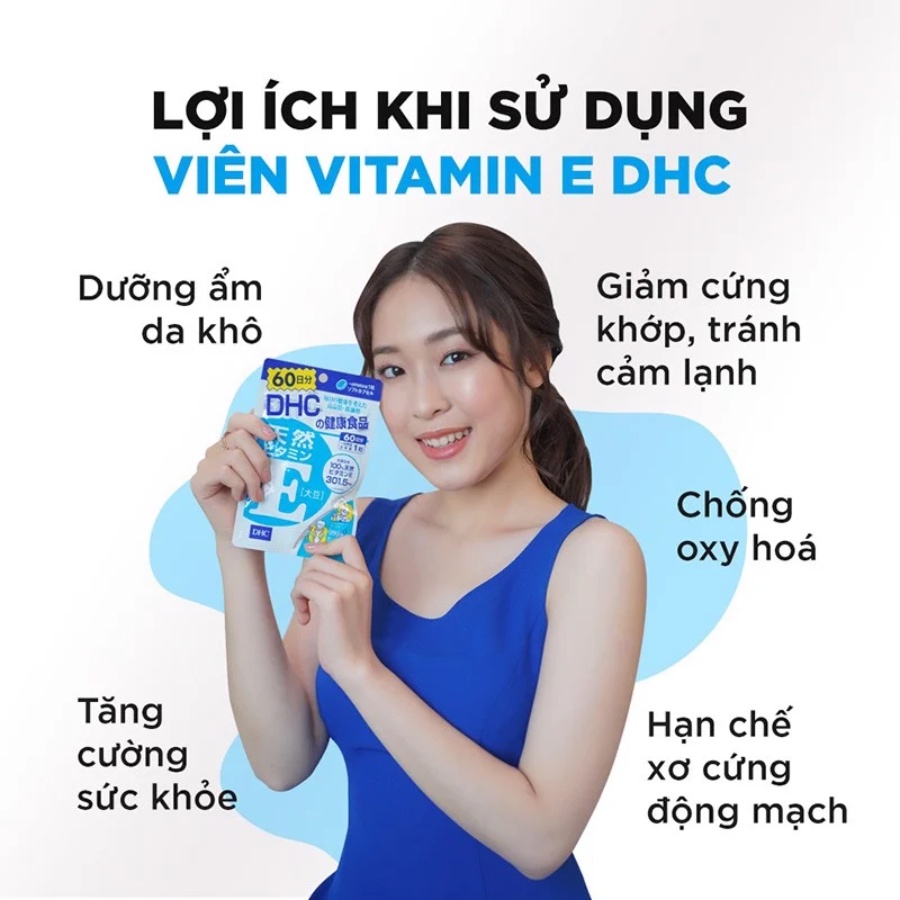 Combo viên uống DHC Nhật Bản trắng hồng và mịn màng 30 ngày (VitaminE & VitaminC) - Bahachiha