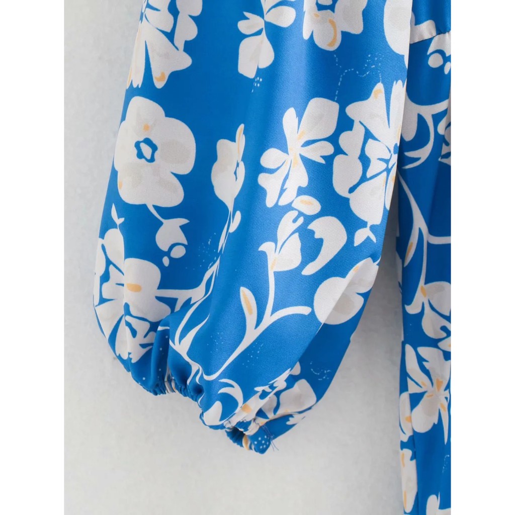 Đầm Zara hoa xanh babydoll đáng yêu DH2BBDG52N9