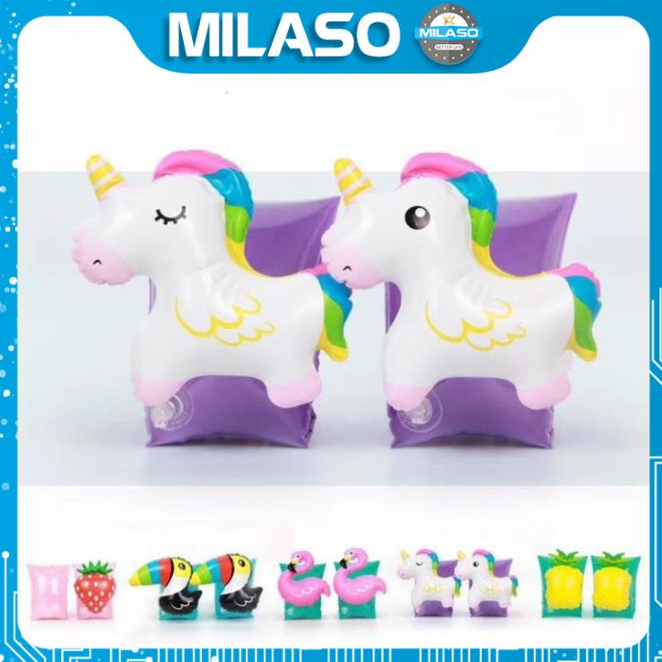 Phao Bơi Cho Bé Tập Bơi MILASO Phao Tay Cho Bé An Toàn Hình Kỳ Lân - Ngựa 1 Sừng (Unicorn) SS-001189