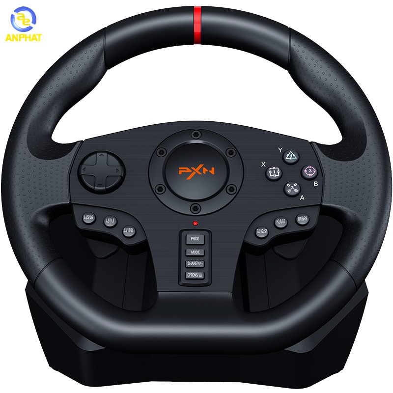Vô lăng chơi game PXN V900 Gaming Racing Wheel - Vô lăng 270/900 độ, số tự động, Có RUNG hỗ trợ PS3, PS4, Xbox One, Nint