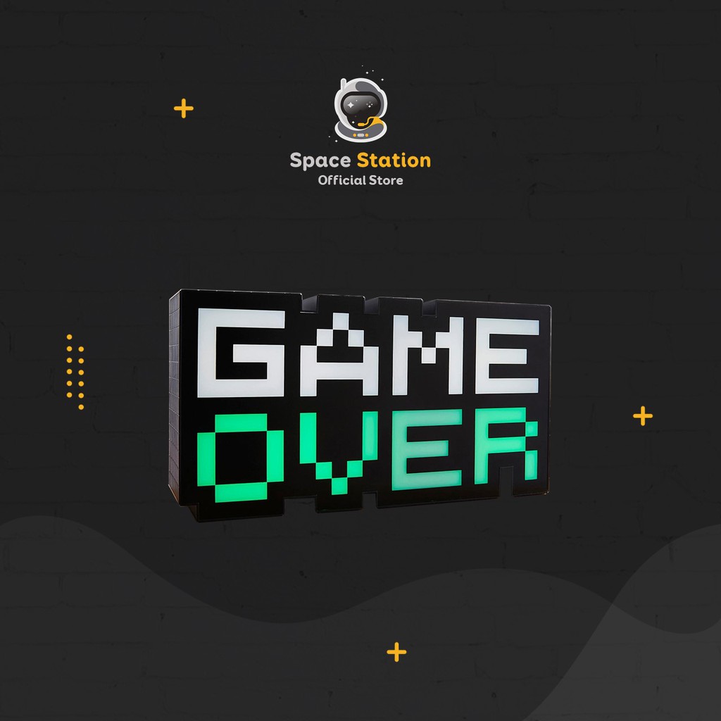 [Sẵn hàng] Đèn GAME OVER - trưng bày bàn máy tính, cảm biến theo nhạc - Space Station | BigBuy360 - bigbuy360.vn