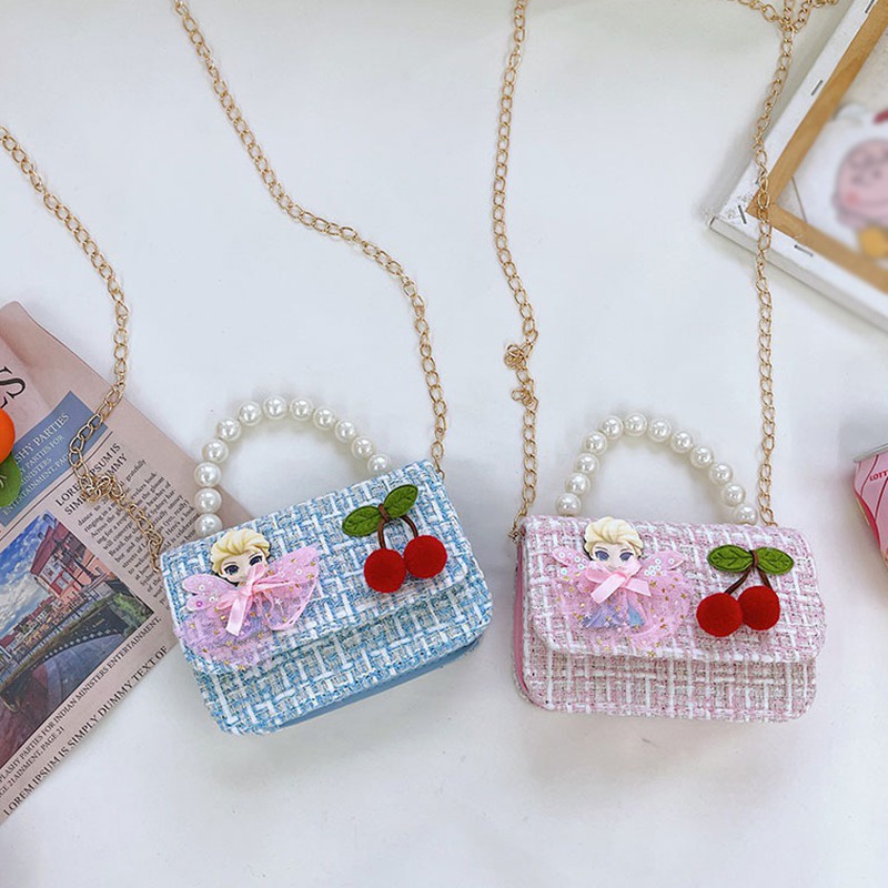 Túi Đeo Chéo Vai Hình Vuông Đính Nơ Dành Cho Bé Gái