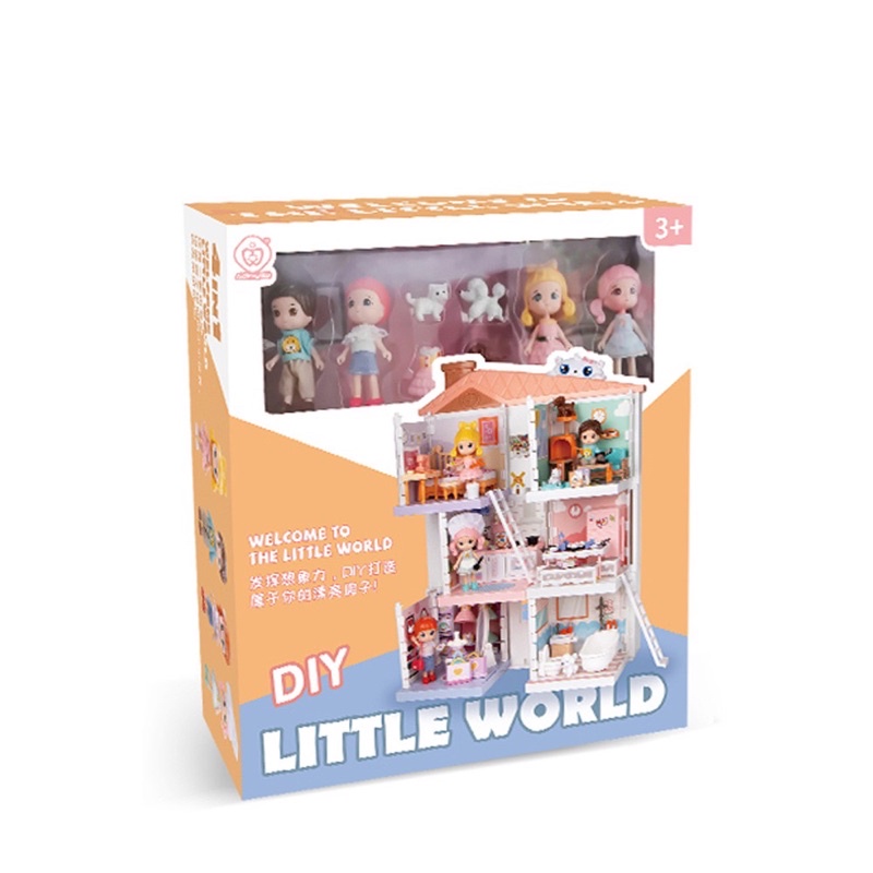 ĐỒ CHƠI NGÔI NHÀ BÚP BÊ LITTLE WORD DIY l