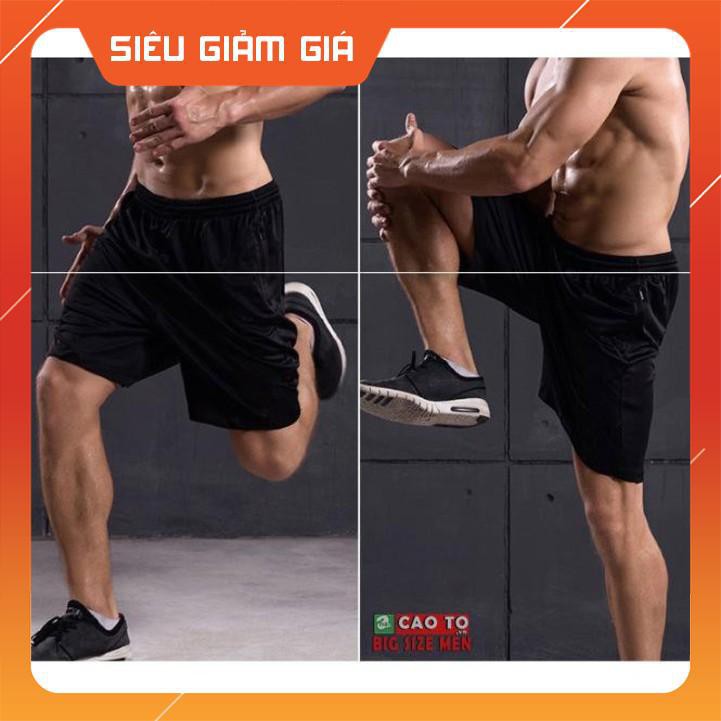 Quần Đùi Nam, Thun Co Giãn 4 Chiều, Đen Size Lớn 2XL 3XL 4XL 5XL 6XL Cao Cấp