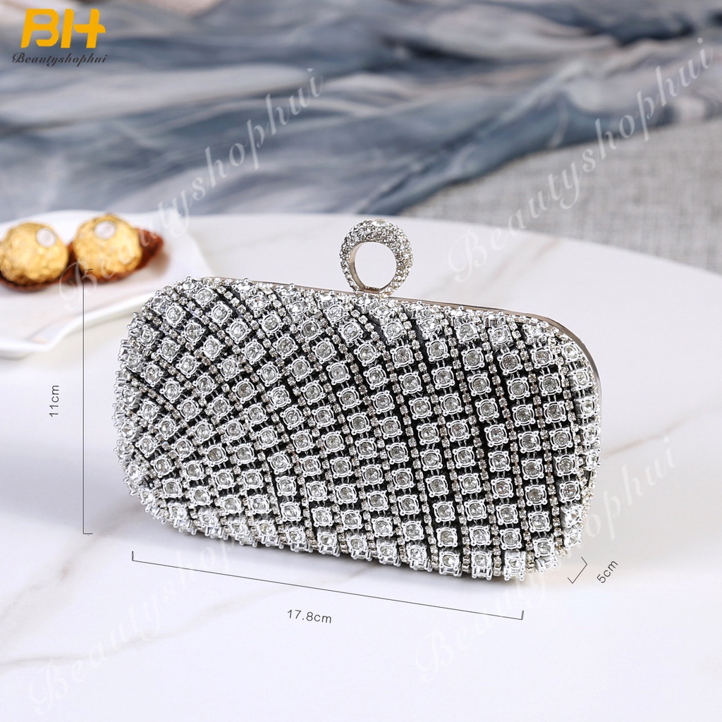 Túi Xách Đeo Chéo Đính Đá Phong Cách Âu Mỹ Mới 2022 Cho Nữ