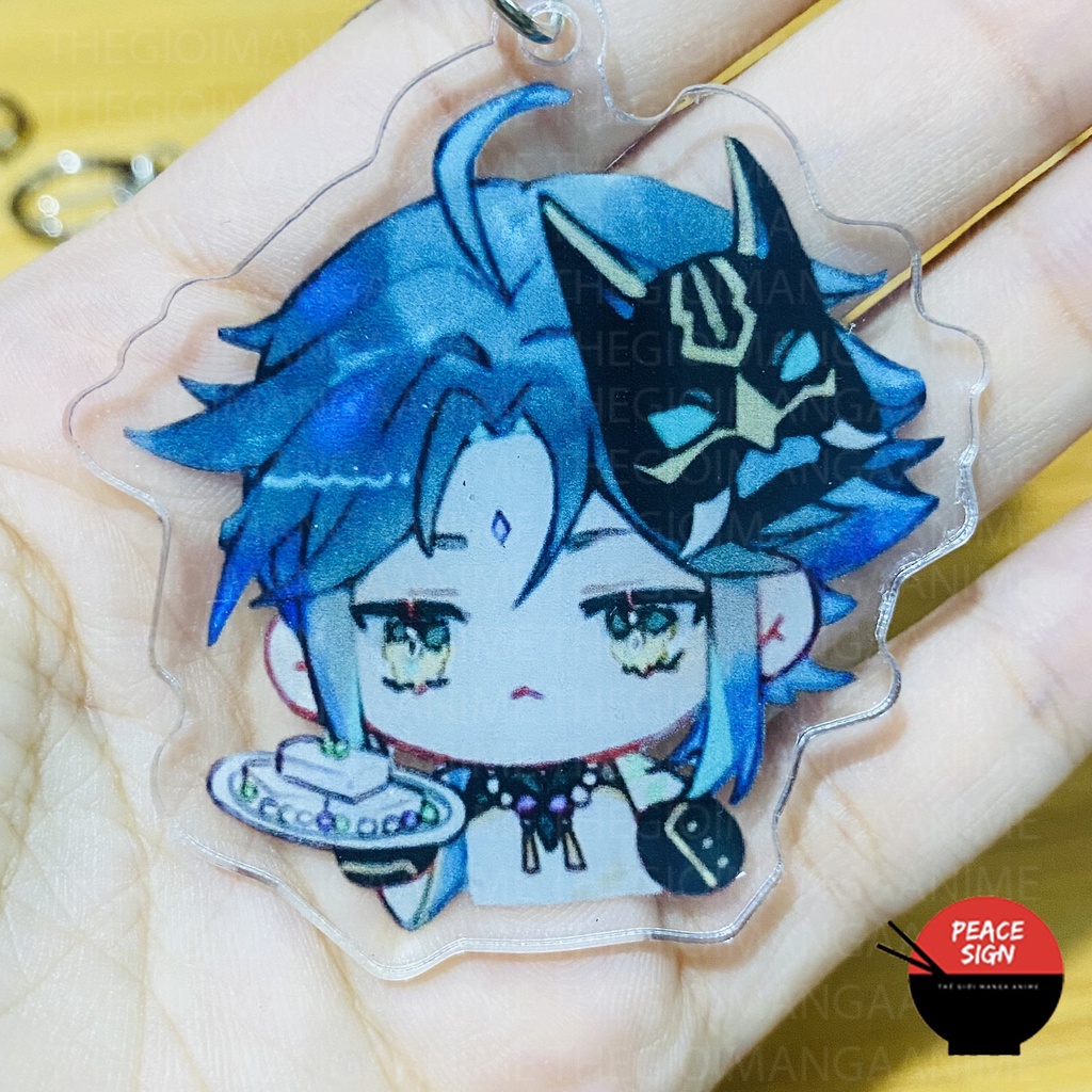 (Mica trong acrylic) Móc khóa GENSHIN IMPACT ver ĐẦU TO game anime chibi xinh xắn