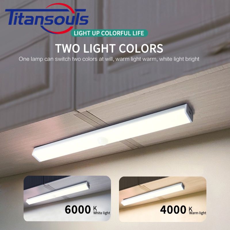 Sẵn sàng✅LED Đèn cảm ứng cơ thể dải đèn với nhà thông minh không dây tủ quần áo đèn hệ thống dây điện miễn phí sạc đèn tủ TTS