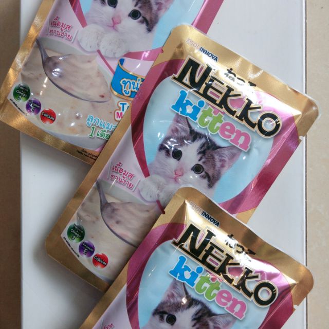 Tặng 2 gói pate khi mua 👉  Combo 10gói pate neko cho mèo dưới 1 tuổi