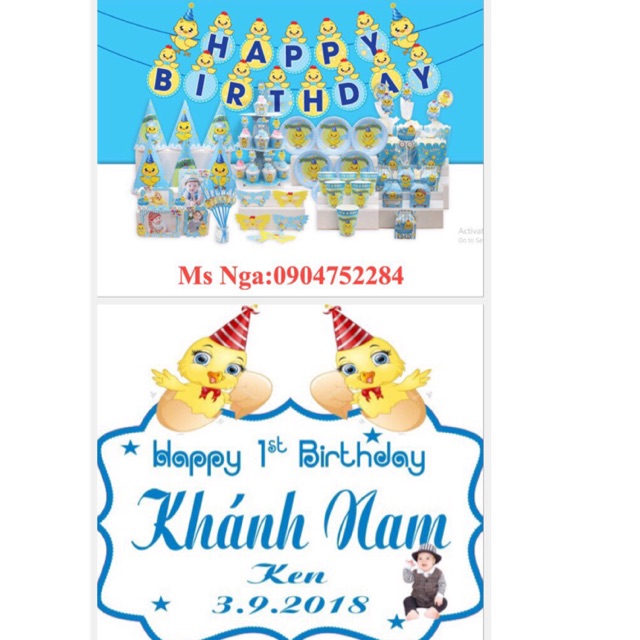 Combo trang trí sinh nhật cho bé