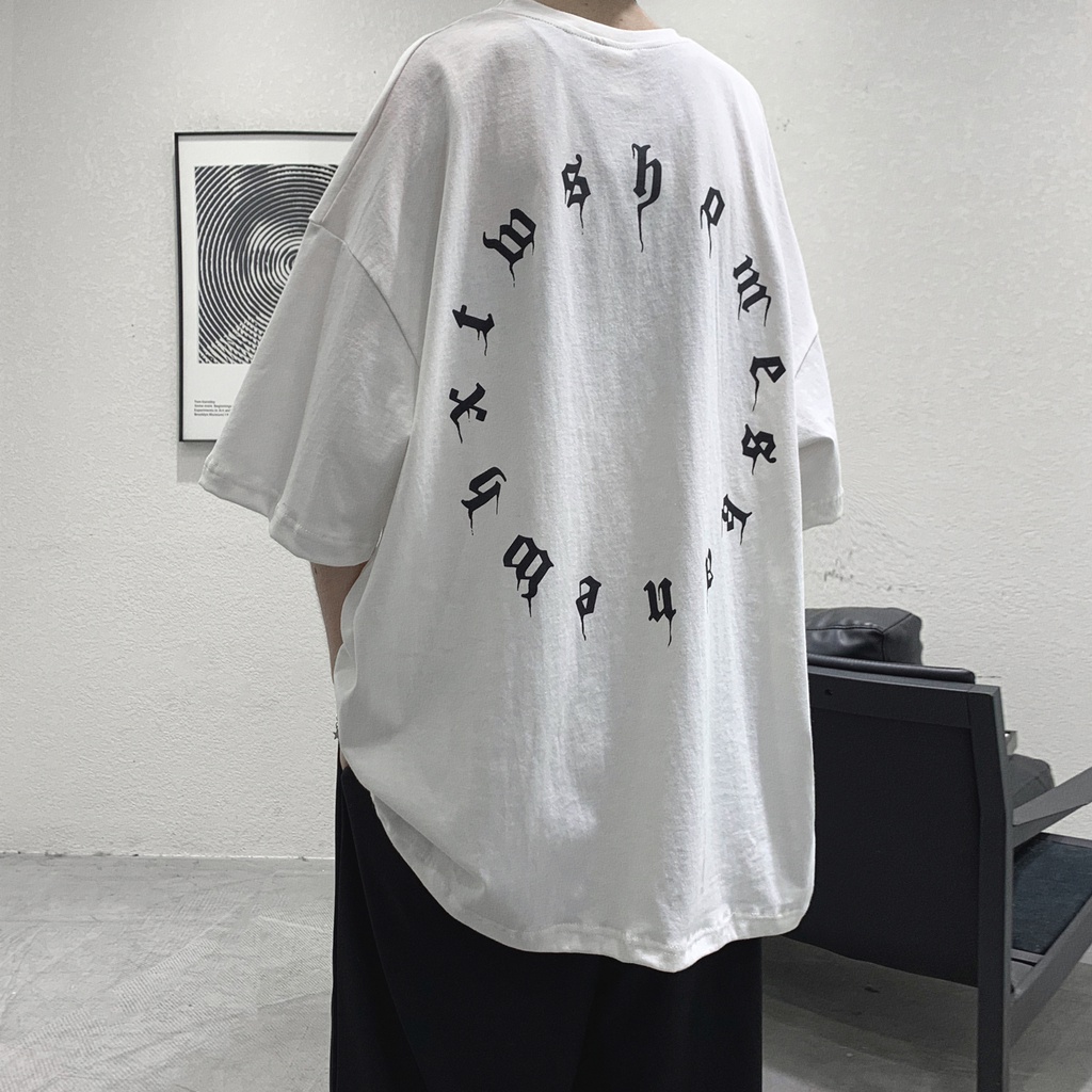 Áo Thun Ngắn Tay Dáng Rộng Thời Trang Mùa Hè Hàn Quốc Dành Cho Nam