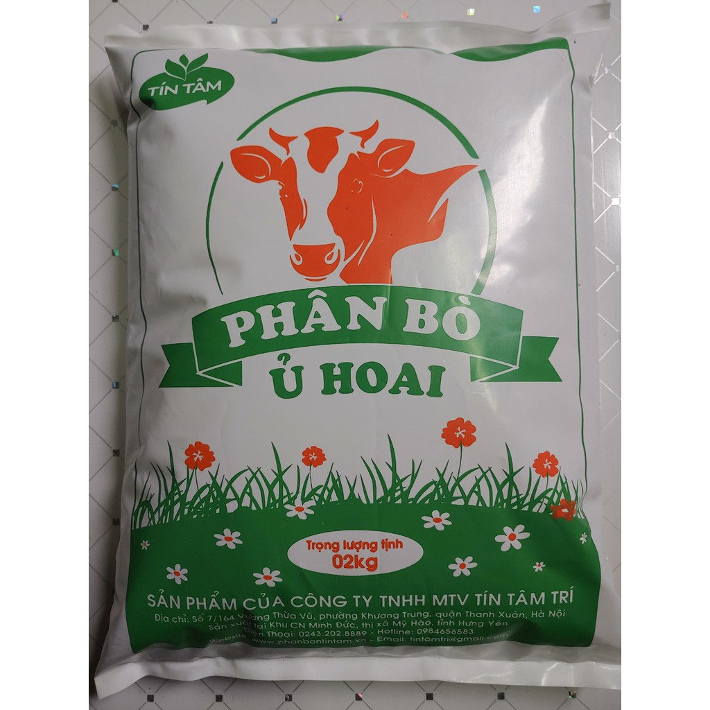 phân bò ủ hoai 2kg - phân hữu cơ Tín Tâm