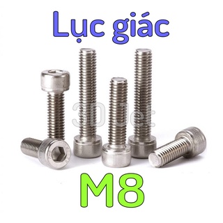 Ốc - bulong lục giác inox m8 , ốc tán inox