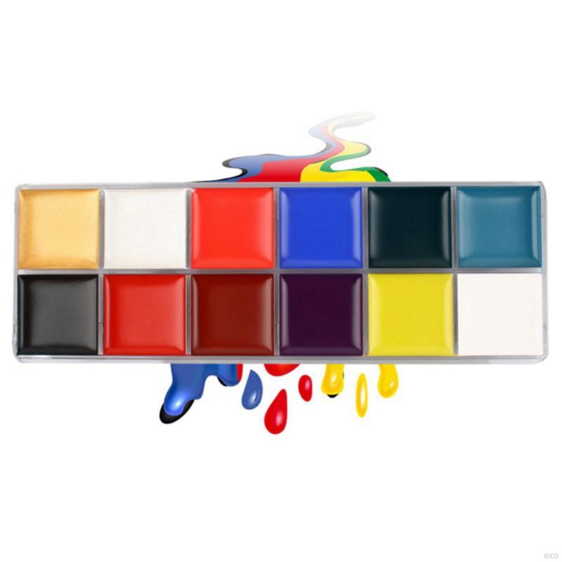 (Hàng Mới Về) Bảng 12 Màu Sơn Dầu Trang Điểm Nghệ Thuật Cơ Thể | BigBuy360 - bigbuy360.vn