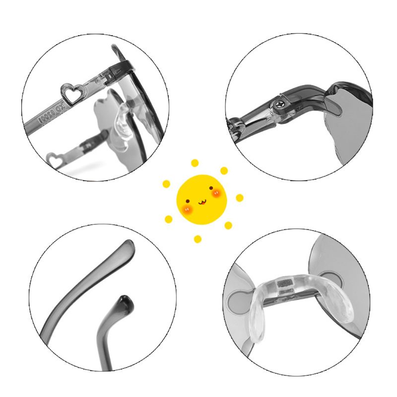 Kính Mát Phân Cực Chống Tia UV Hình Trái Tim Xinh Xắn Dành Cho Các Bé
