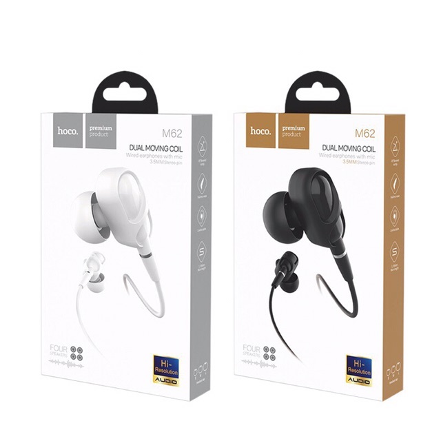 Hoco M62-Tai nghe Wired earphones 3.5mm có mic