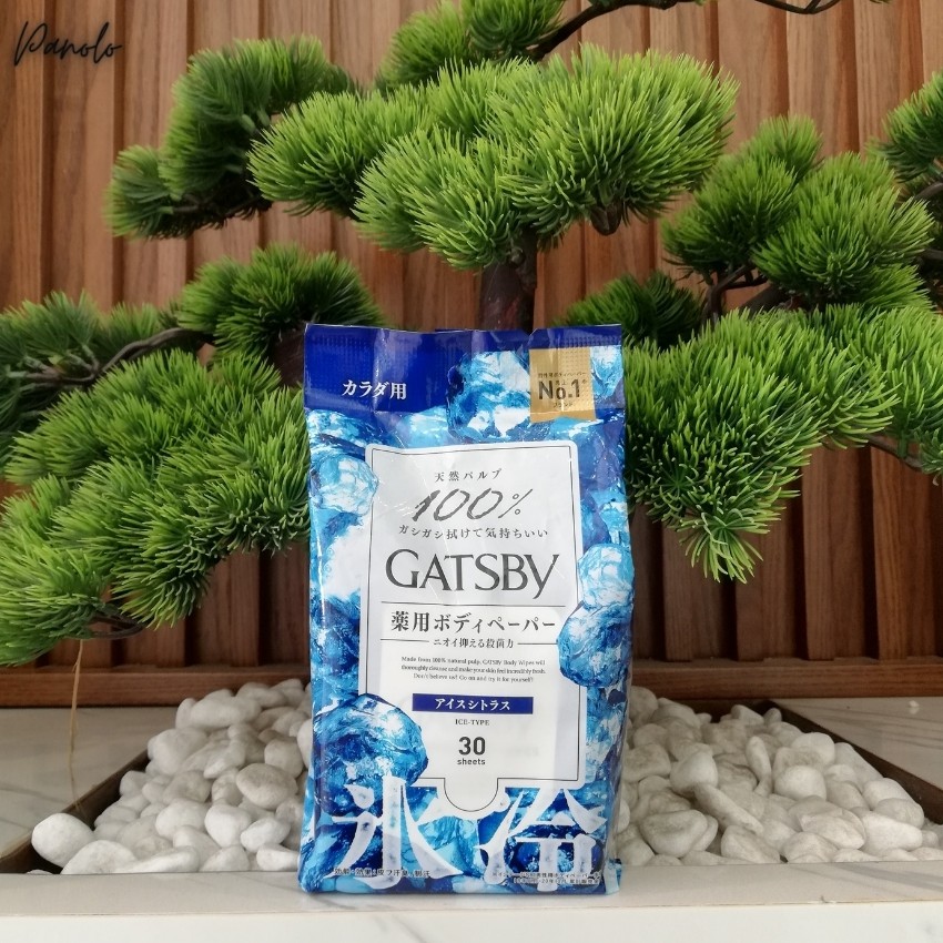 Khăn Ướt Mát Lạnh Khử Mùi Cơ Thể Gatsby Body Paper Deodorant Body Wipes Nội Địa Nhật Bản