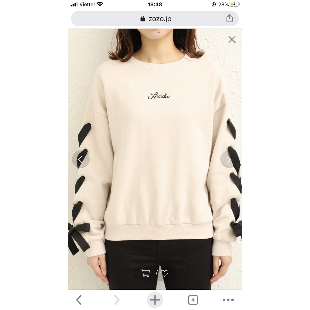 ÁO NỈ NỮ ❤️FREESHIP❤️ Áo nỉ nữ tay buộc nơ, hàng xuất Nhật xịn hãng COLZA | BigBuy360 - bigbuy360.vn