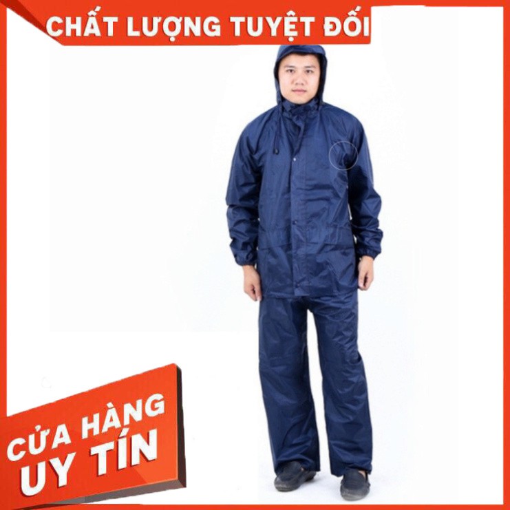 Bộ Quần Áo Đi Mưa Nguyên Bộ Size XXXXL (4XL) Vải Dù Cao Cấp