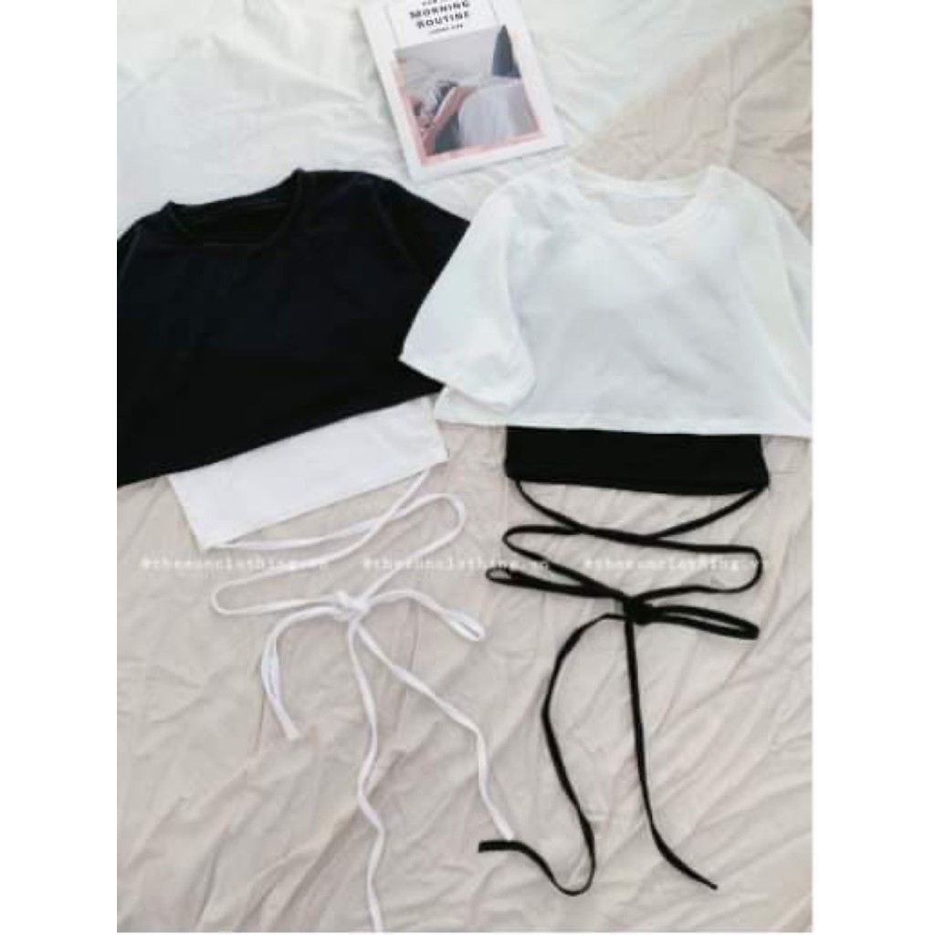 [ Mã WASTHOT giảm 10K đơn bất kỳ] Set áo⚡️SALE⚡️ croptop và áo croptop dây rút thời trang giá rẻ [ CROP01]