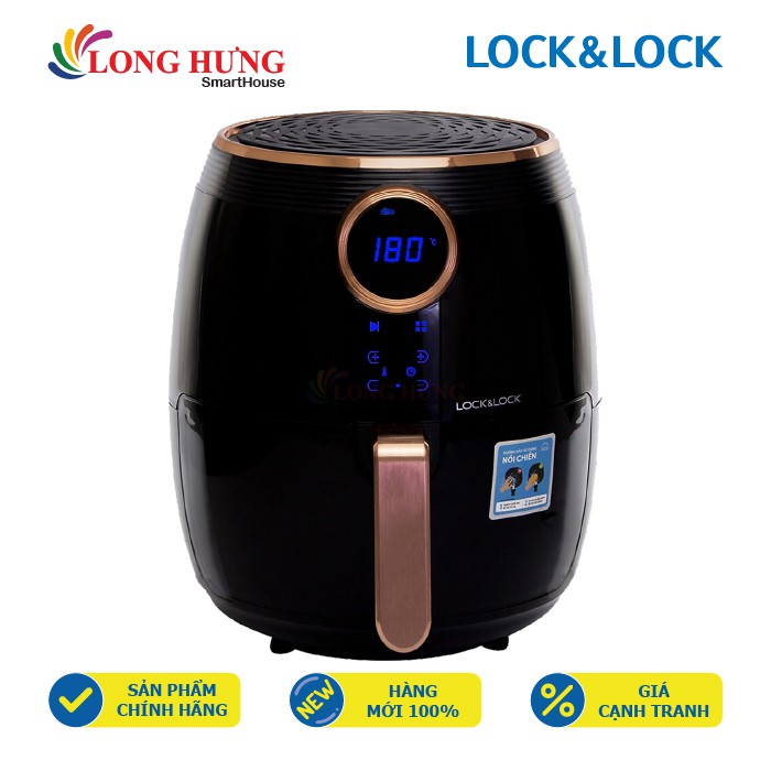 Nồi chiên không dầu điện tử Lock&amp;Lock 4 lít EJF376BLK - Hàng chính hãng