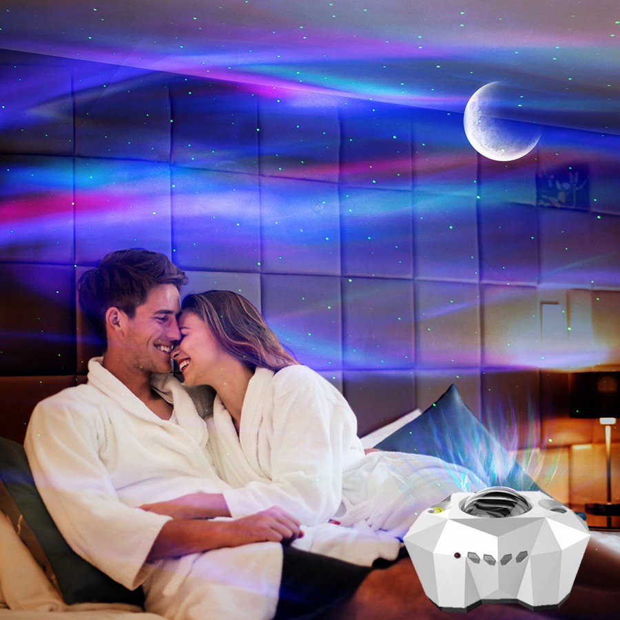 Đèn Chiếu Sao RGB Màu Trắng Tích Hợp Loa Bluetooth