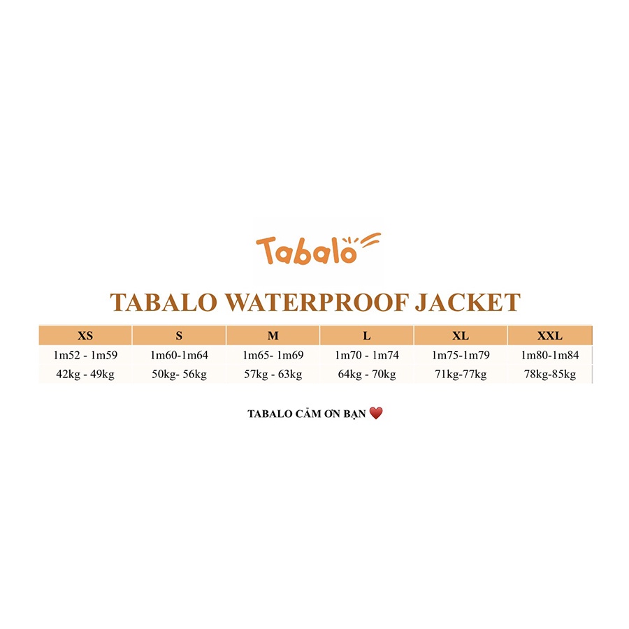 Áo Khoác Gió Nam Nữ Tabalo Waterproof, Áo 2 Lớp Chống Nước, Cản Gió, Thông Thoáng, Thấm Hút Mồ Hôi Cực Tốt