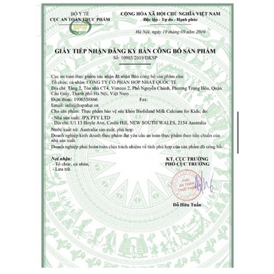 Viên uống Milk Calcium Bio Island Úc - Dành cho trẻ từ 7 tháng