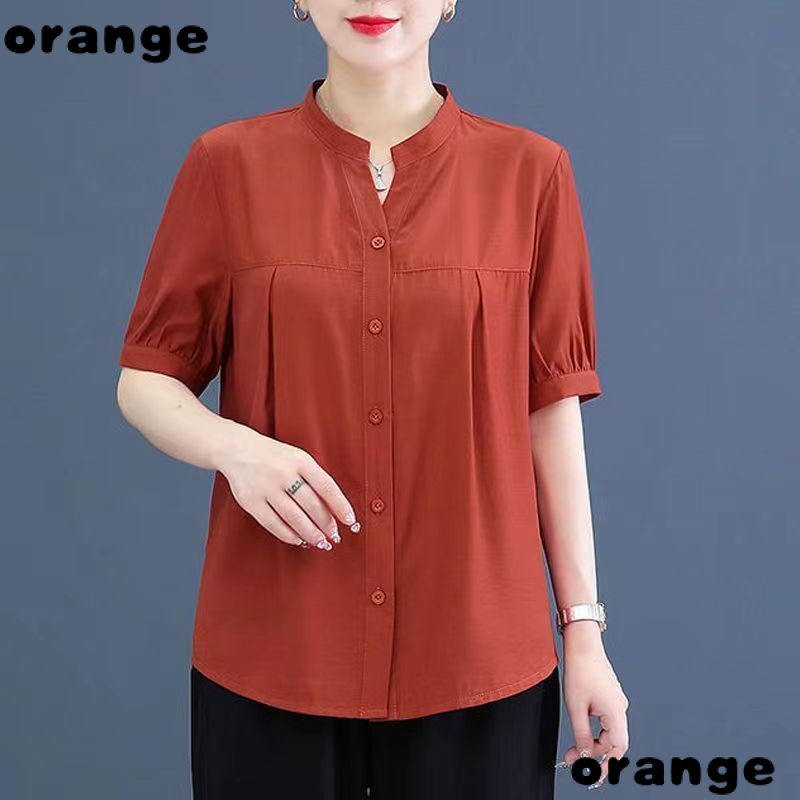Áo Sơ Mi Chiffon Tay Ngắn Cổ Chữ V Phong Cách Thời Trang Mùa Hè Mới Cho Nữ