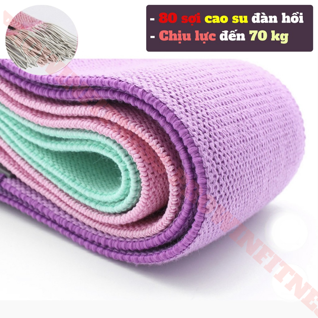 Dây miniband vải Aolikes kháng lực tập gym chân mông tay đùi cao su